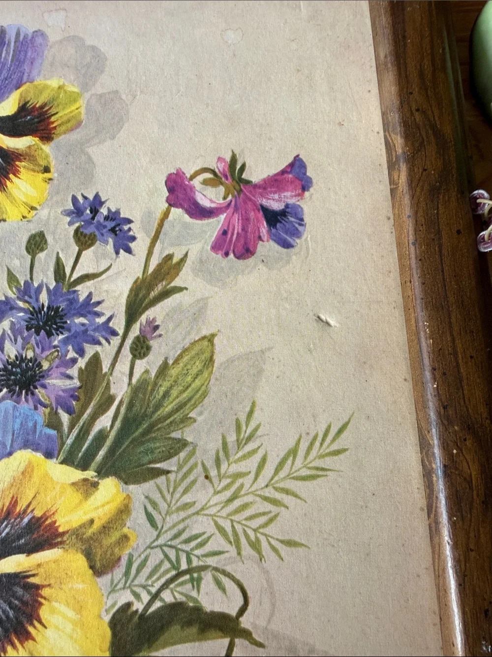 Vintage framed floral